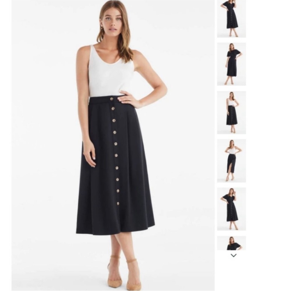 Vetta Capsule Blue Two Piece Midi Dress Convertible Skirt Set Size 0 XS NWT - Picture 10 of 16